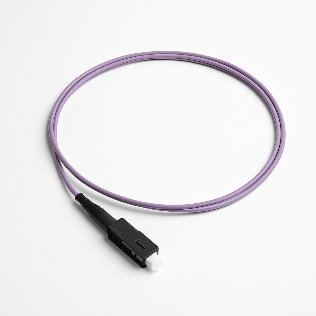 Telegartner L00889W0065 Pigtail Set G50/125 OM4 SC, 2 m — illustrative AI-generated image