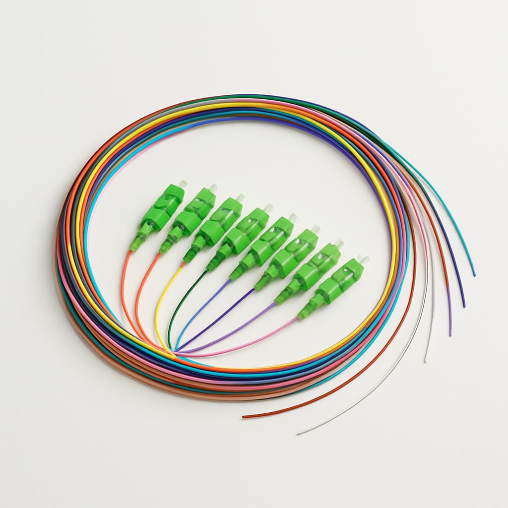 Telegartner L00889W0072 Pigtail Set 9/125 SC/APC, 1.5 m — illustrative AI-generated image