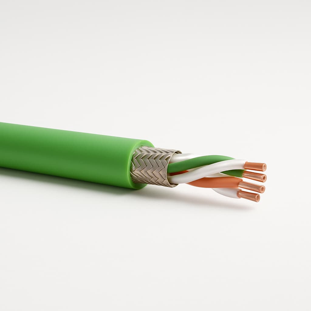 Telegartner L02002A0139 PROFINET Drag Chain Cable — illustrative AI-generated image