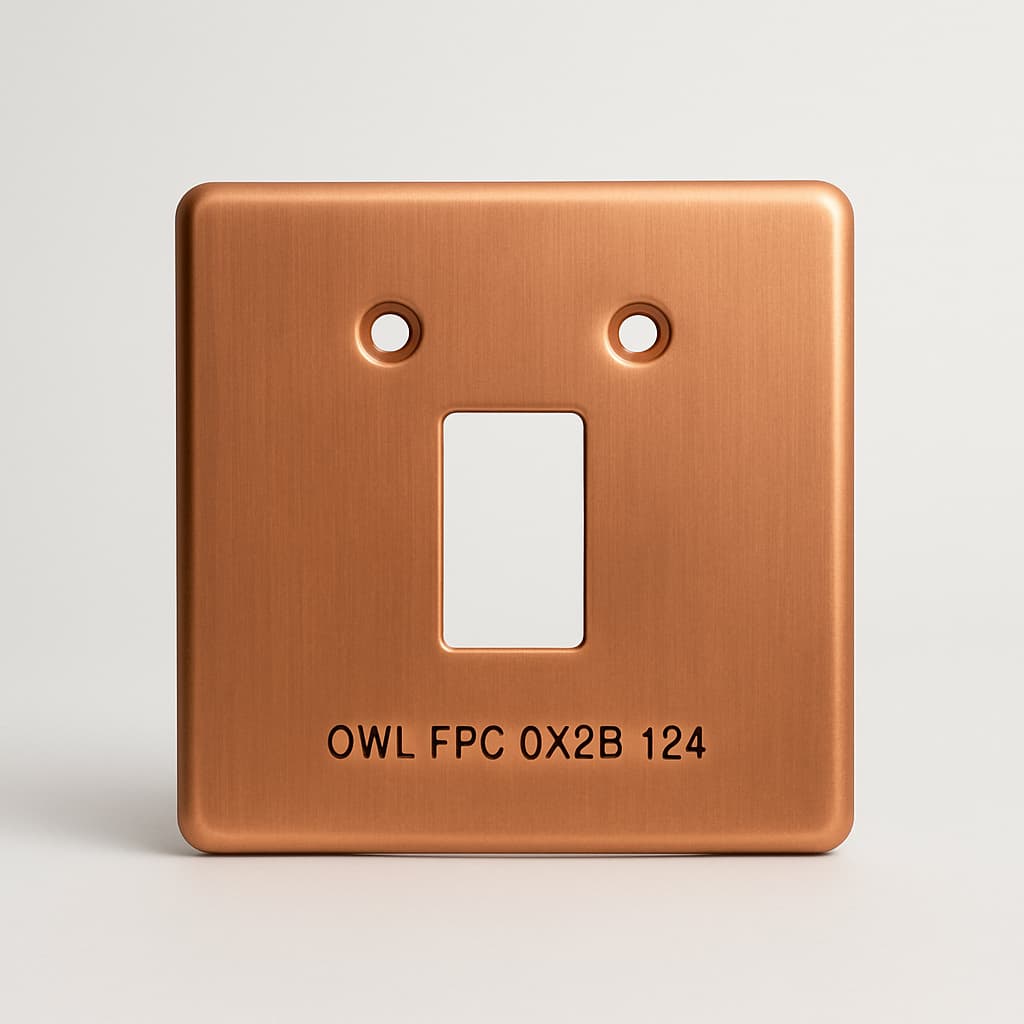 M50210A0001 Owl Front Plate Copper — illustrative AI-generated image