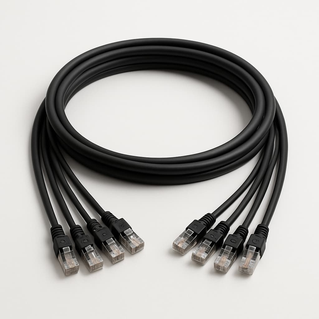 Telegartner T00003A0015 Eightfold Copper Trunk Cable, Pre-Terminated — illustrative AI-generated image