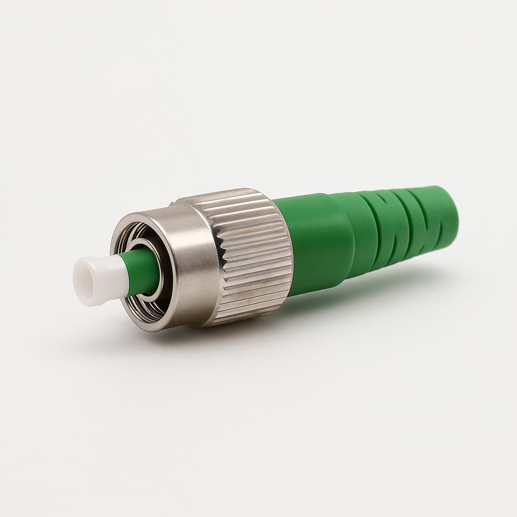 Telegartner U01100A0053 FC/APC 8° Plug, SM — illustrative AI-generated image