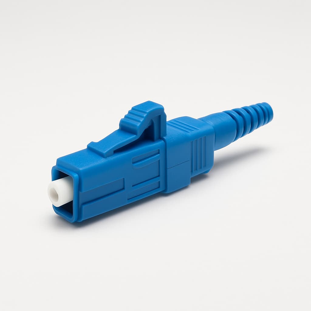Telegartner U01100A0123 E2000 Plug, SM, Blue — illustrative AI-generated image