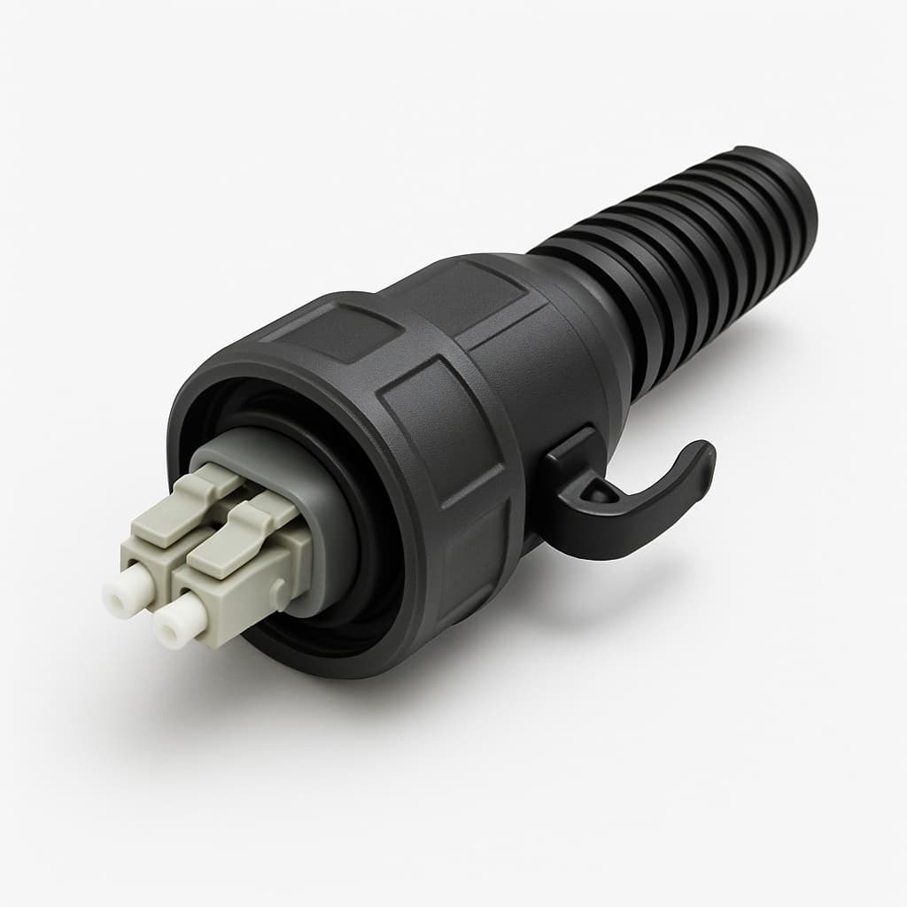 Telegartner U01100A0149 STX V1 LC-D SM Plug Set, IP67 — illustrative AI-generated image