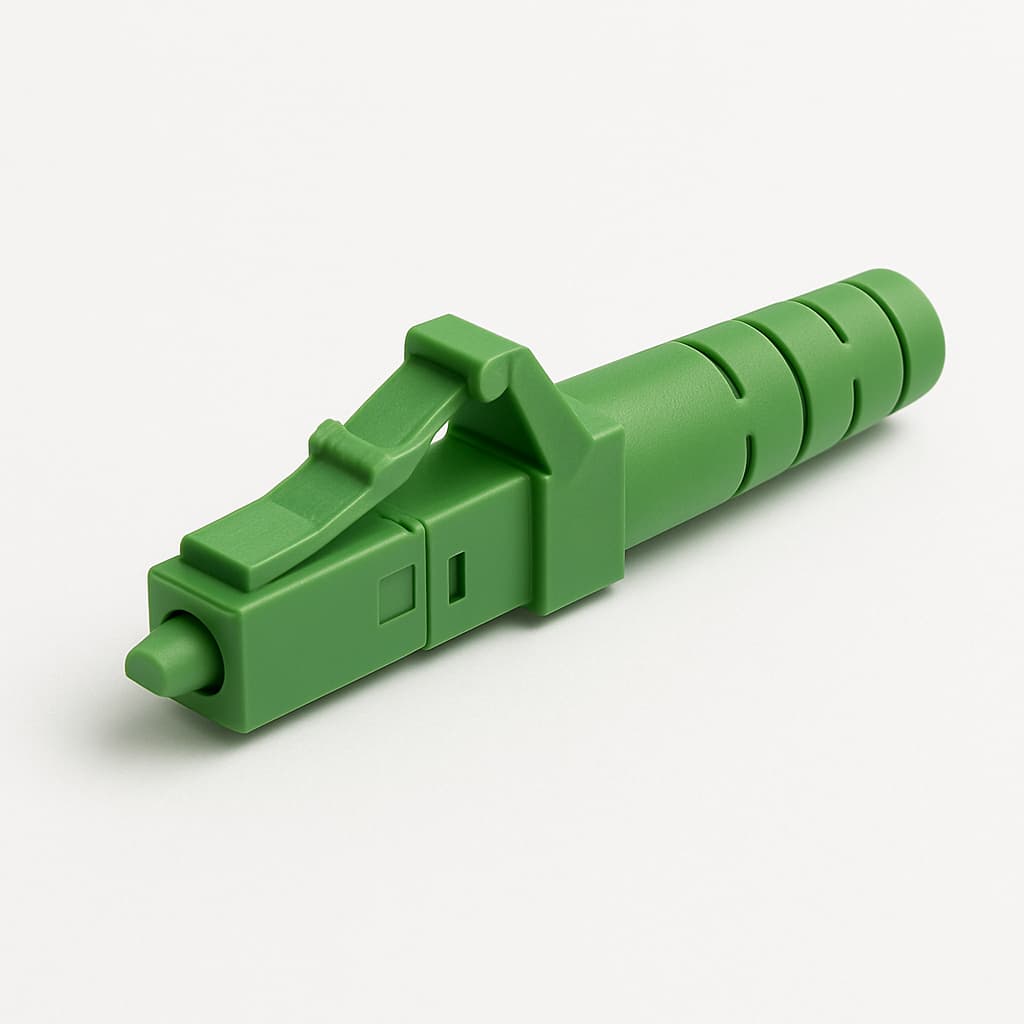 Telegartner U01100A0186 LC/APC 8° Plug, SM — illustrative AI-generated image