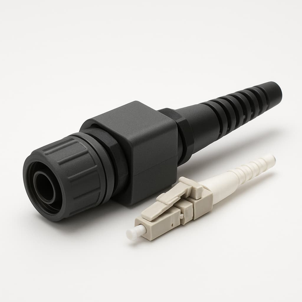 Telegartner U01100A0197 STX V1 LC-D Plug Set MM, IP67 — illustrative AI-generated image