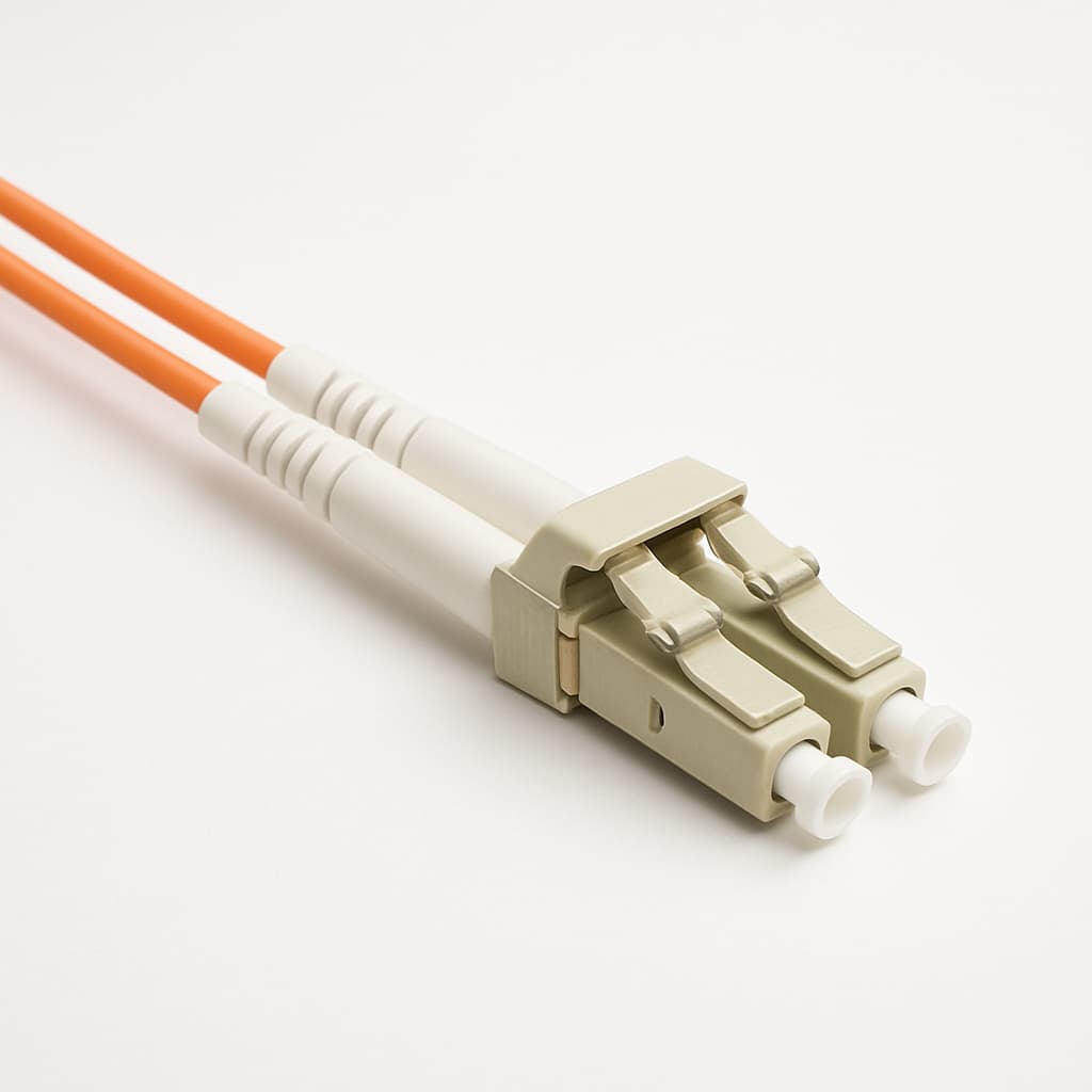 Telegartner U01100A0213 LC Duplex Plug Cable Assembly — illustrative AI-generated image