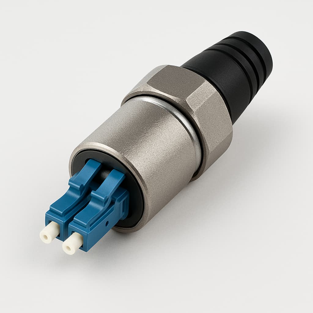 Telegartner U01100A0218 STX V14 LC-D Plug Set MM IP67 — illustrative AI-generated image