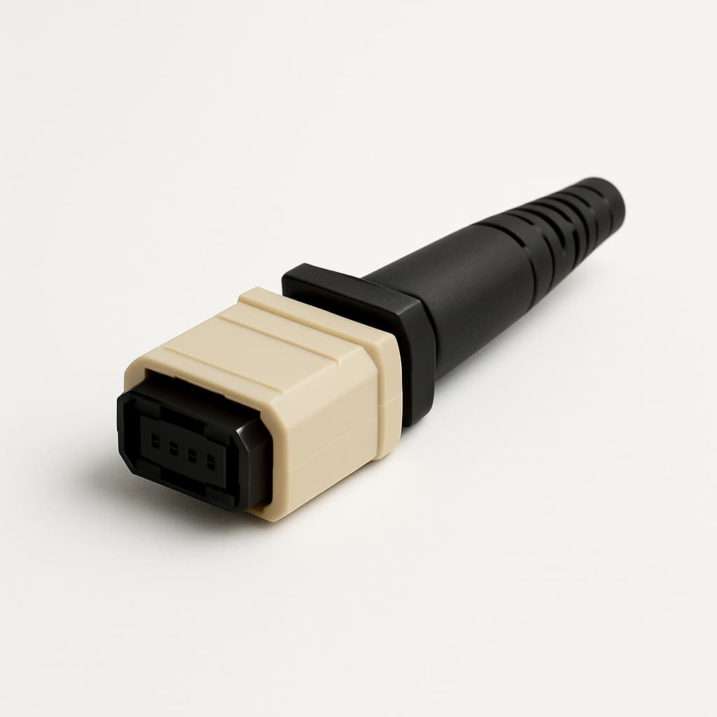 Telegartner U01100A0250 MPO Plug, MM, Female, Beige — illustrative AI-generated image