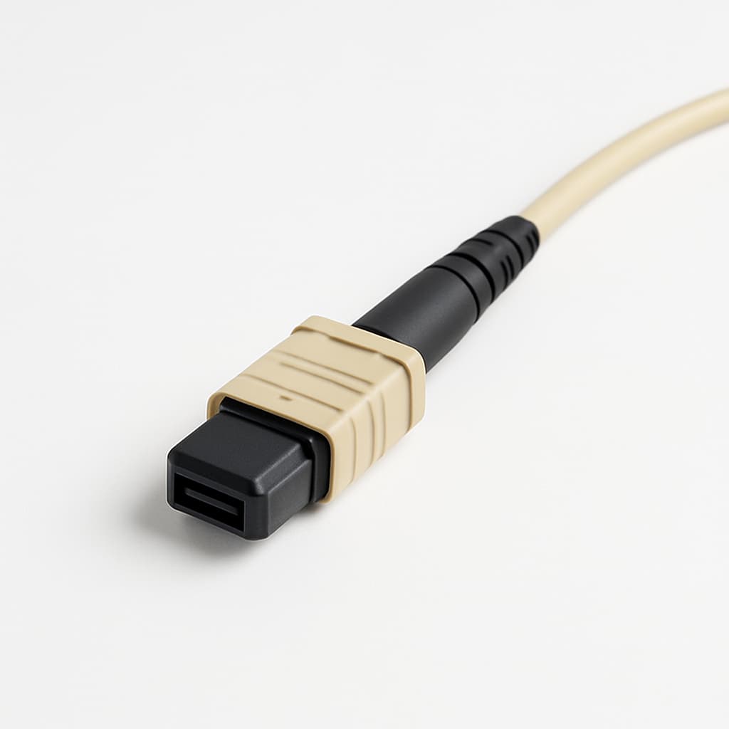 Telegärtner U01100A0253 MPO Plug MM Male Beige Cable Assembly — illustrative AI-generated image