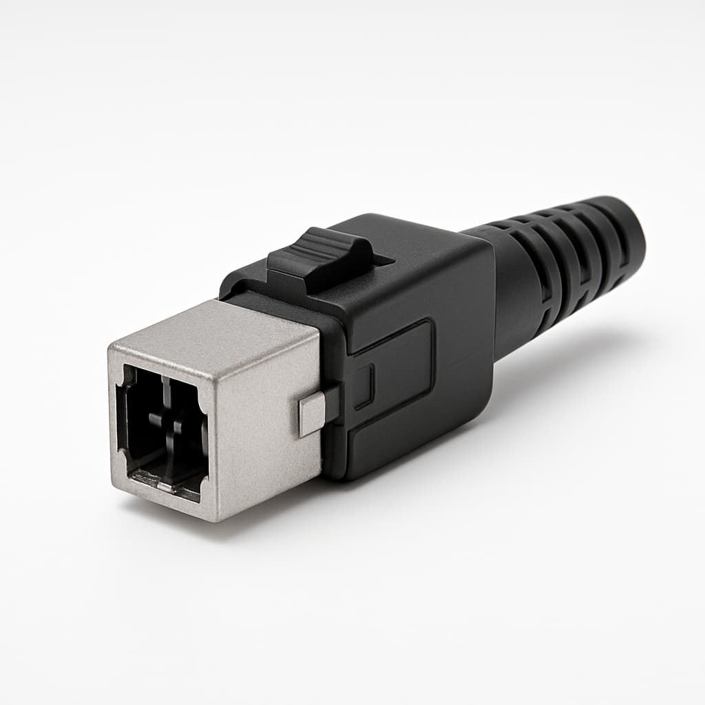 Telegartner U01100A0258 STX IP20 SC-RJ Plug — illustrative AI-generated image