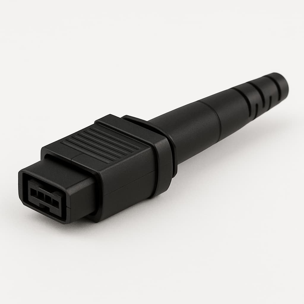 Telegartner U01100A0280 MPO Plug, MM, Male — illustrative AI-generated image