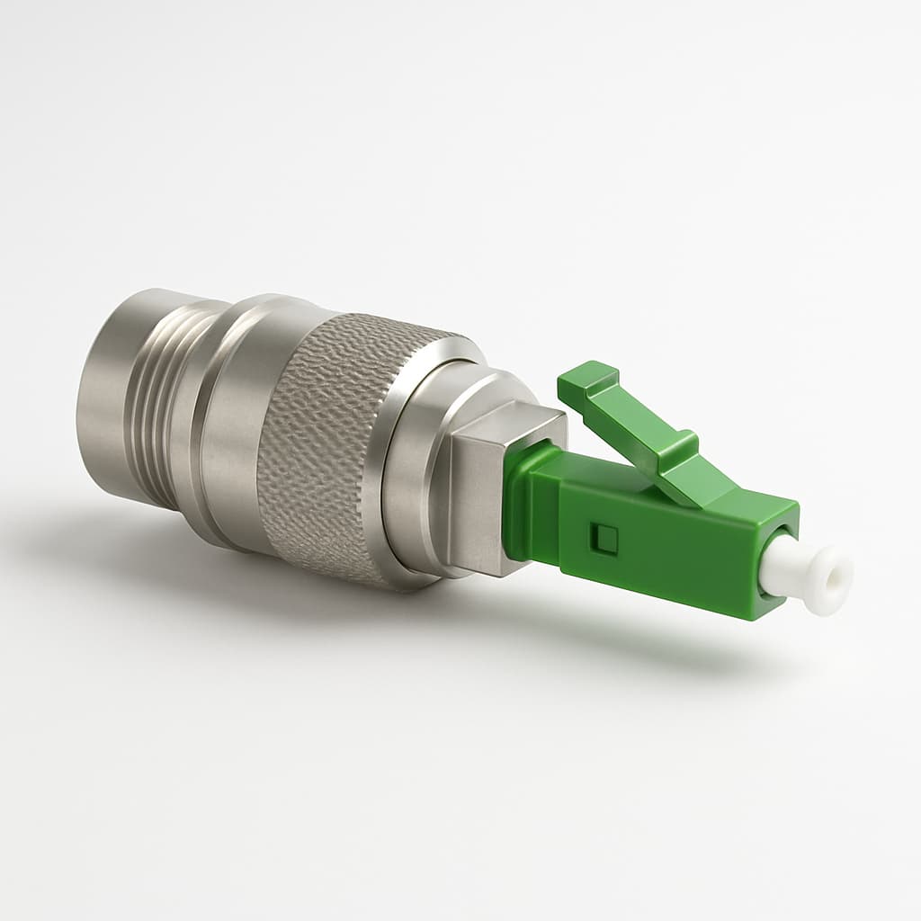 Telegartner U01100A0299 TOC LC APC Plug — illustrative AI-generated image