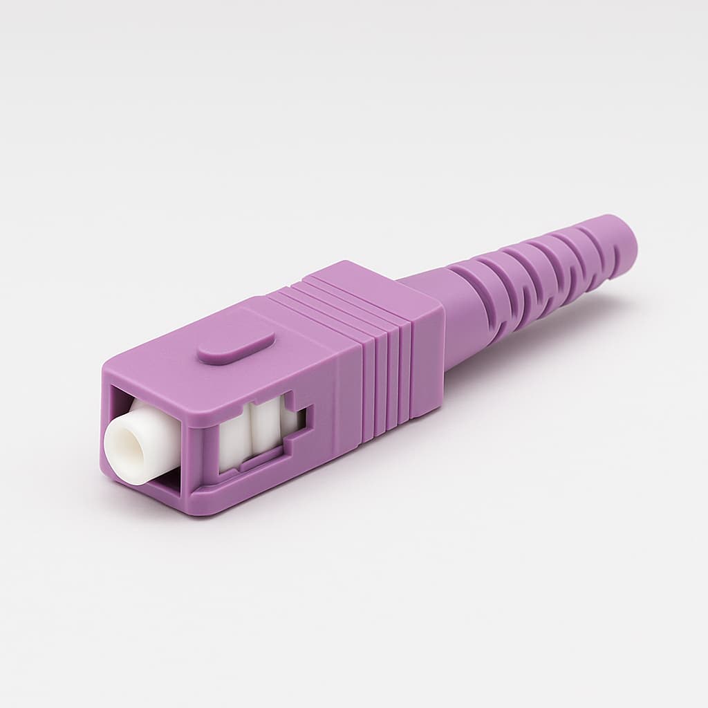 Telegartner U01100A0311 SC Plug, MM, Heather Violet — illustrative AI-generated image