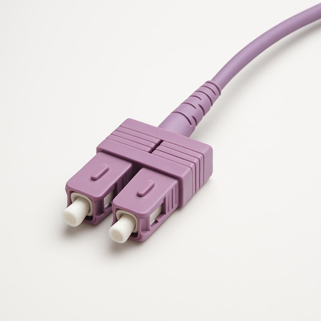 Telegartner U01100A0317 SC Duplex Plug Cable Assembly — illustrative AI-generated image