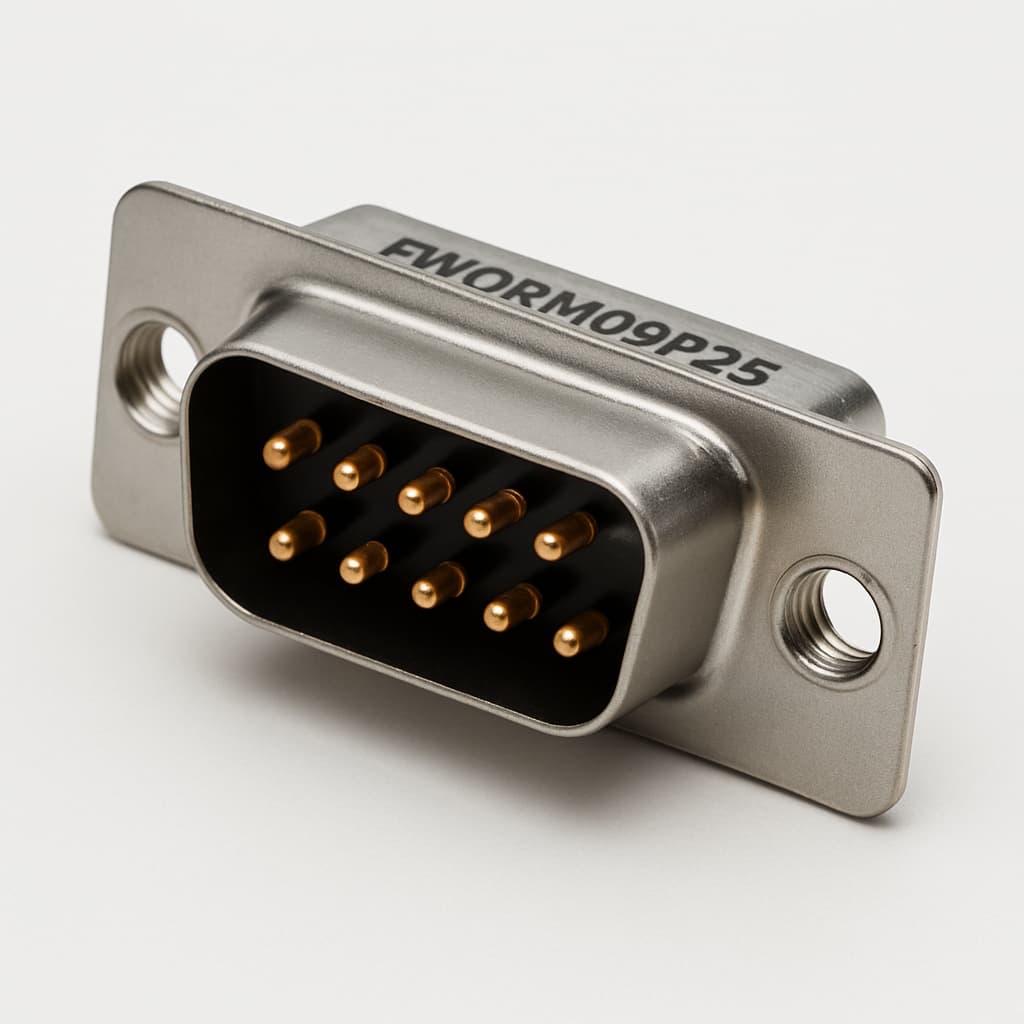 Molex / FCT FWDRM09P25 D-Sub — illustrative AI-generated image