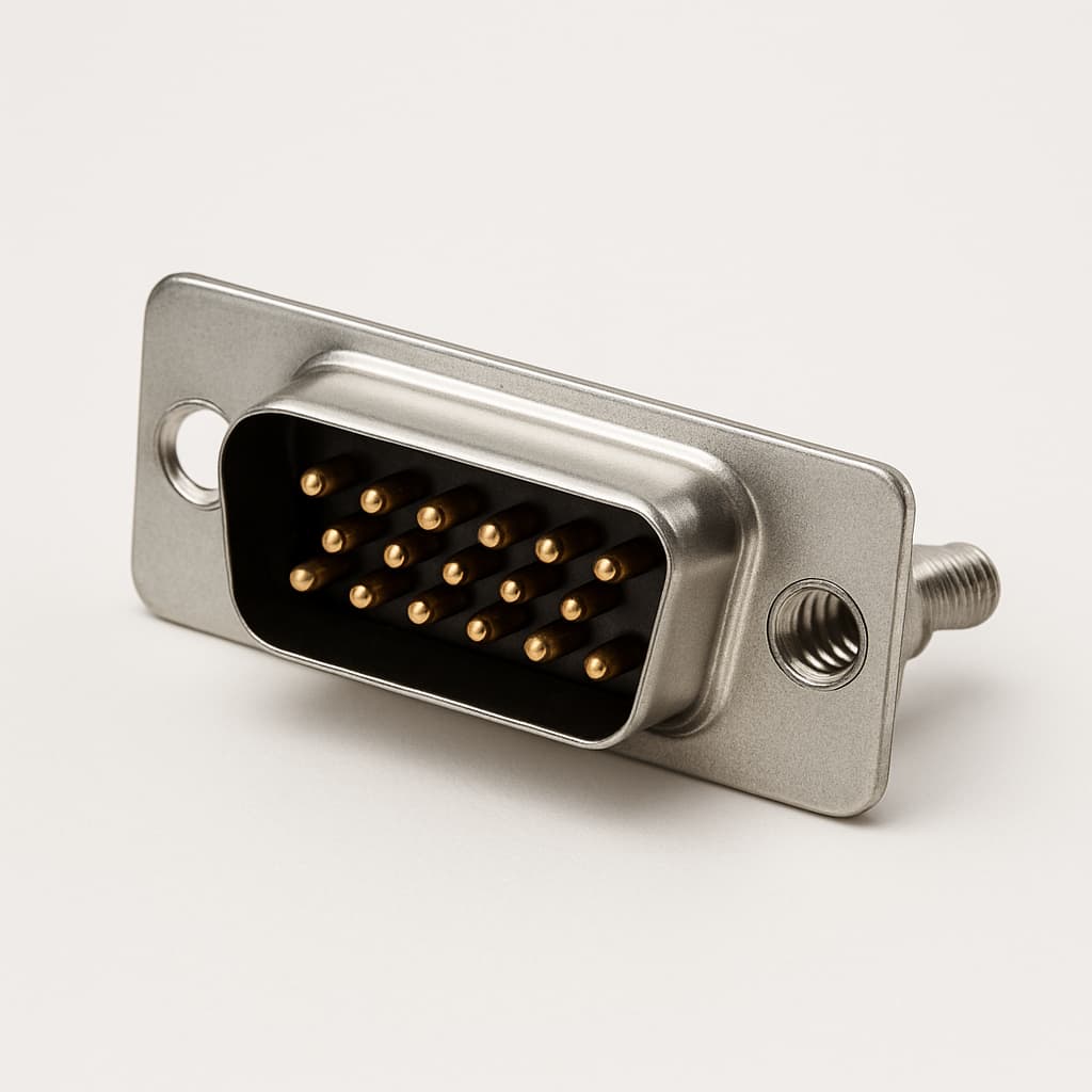 MOLEX / FCT FWDRM15P-K414 D-Sub connector — illustrative AI-generated image