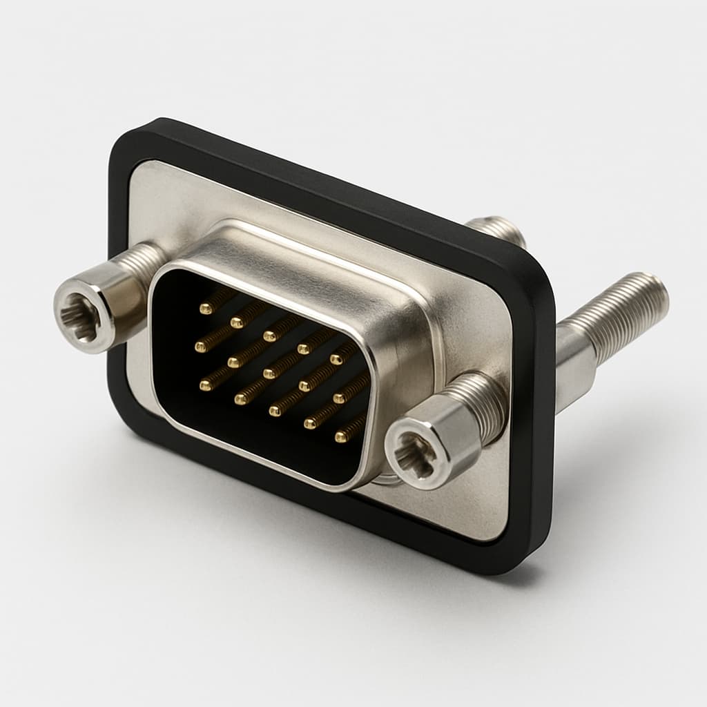 Molex / FCT FWDRM15S1-K415 Waterproof D-Sub Connector — illustrative AI-generated image
