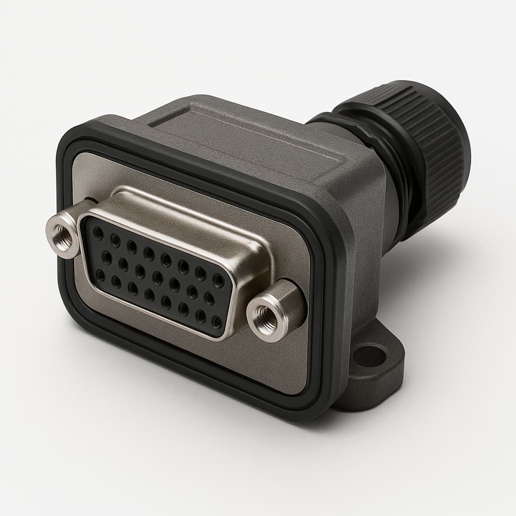 MOLEX / FCT FWDRM25P-K414 Waterproof D-Sub Connector — illustrative AI-generated image