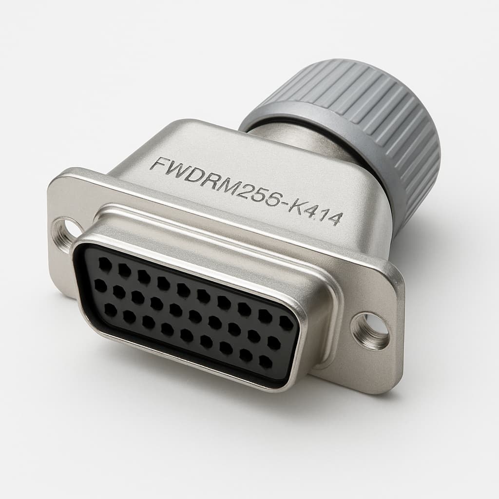 MOLEX / FCT FWDRM25S-K414 Waterproof D-Sub Connector — illustrative AI-generated image