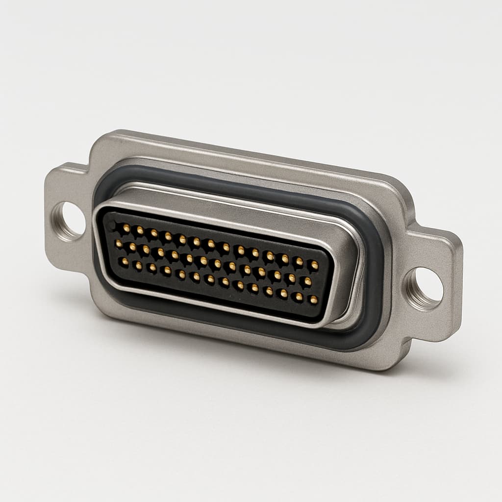 Molex / FCT FWDRM37S Waterproof D-Sub Connector — illustrative AI-generated image