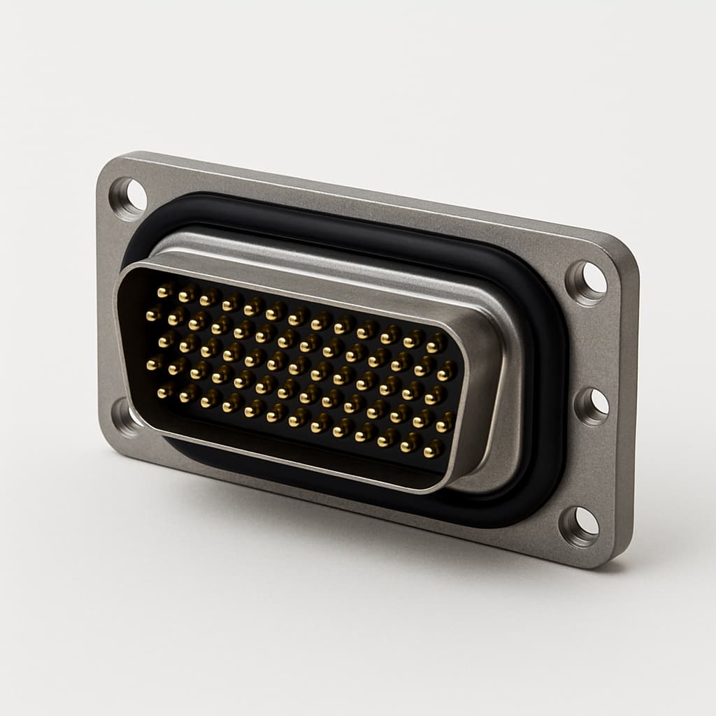 Molex / FCT FWDRM37S1 D-Sub Waterproof Connector — illustrative AI-generated image
