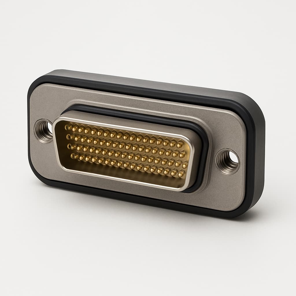 Molex / FCT FWDRM50-78P-K1444 Waterproof D-Sub Connector — illustrative AI-generated image