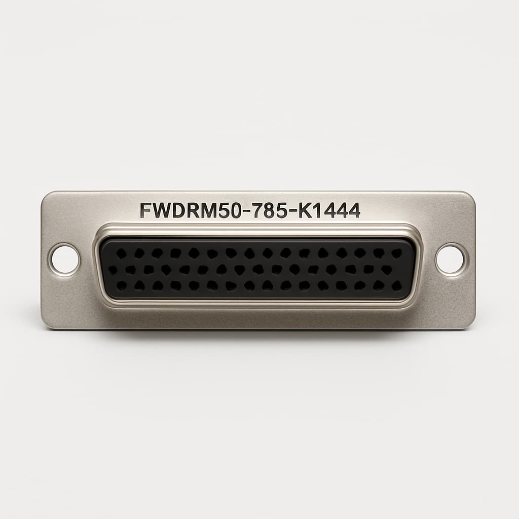 MOLEX / FCT FWDRM50-78S-K1444 D-Sub Connector — illustrative AI-generated image