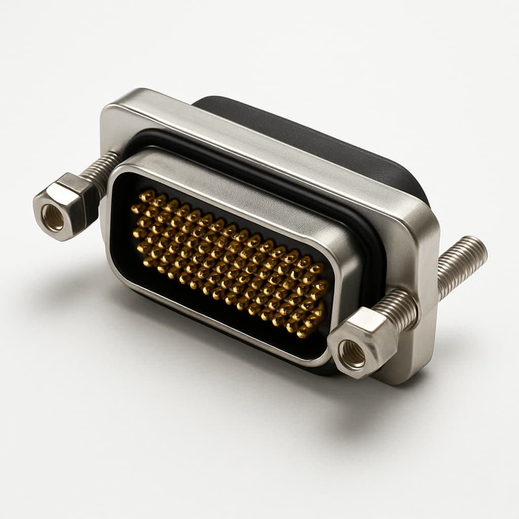 Molex / FCT FWDRM50S5 Waterproof D-Sub Connector — illustrative AI-generated image