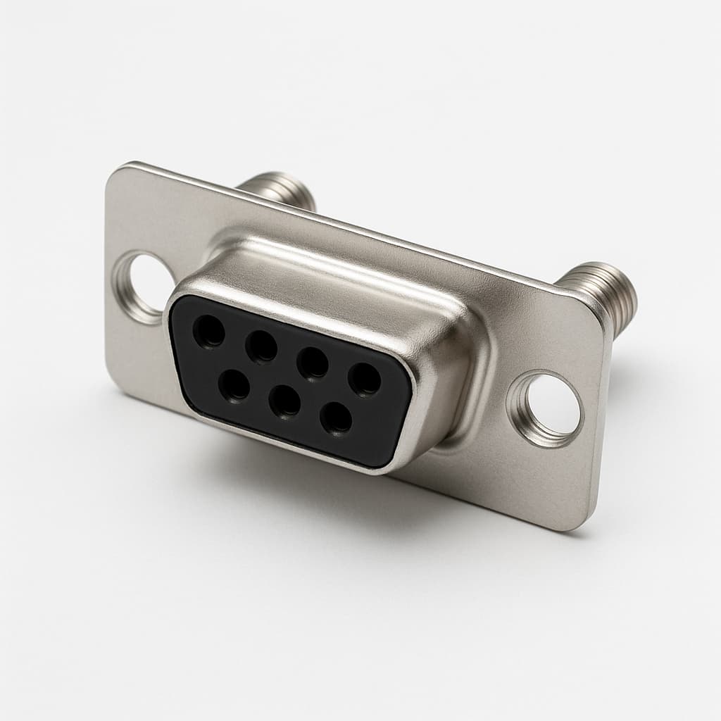 Molex / FCT F09P5G1A D-Sub Connector — illustrative AI-generated image