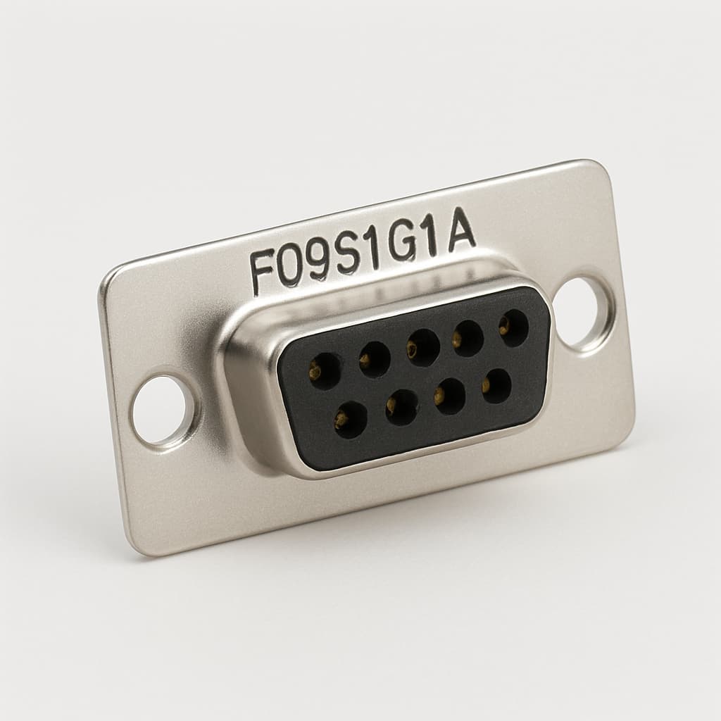 Molex / FCT F09S1G1A D-Sub — illustrative AI-generated image