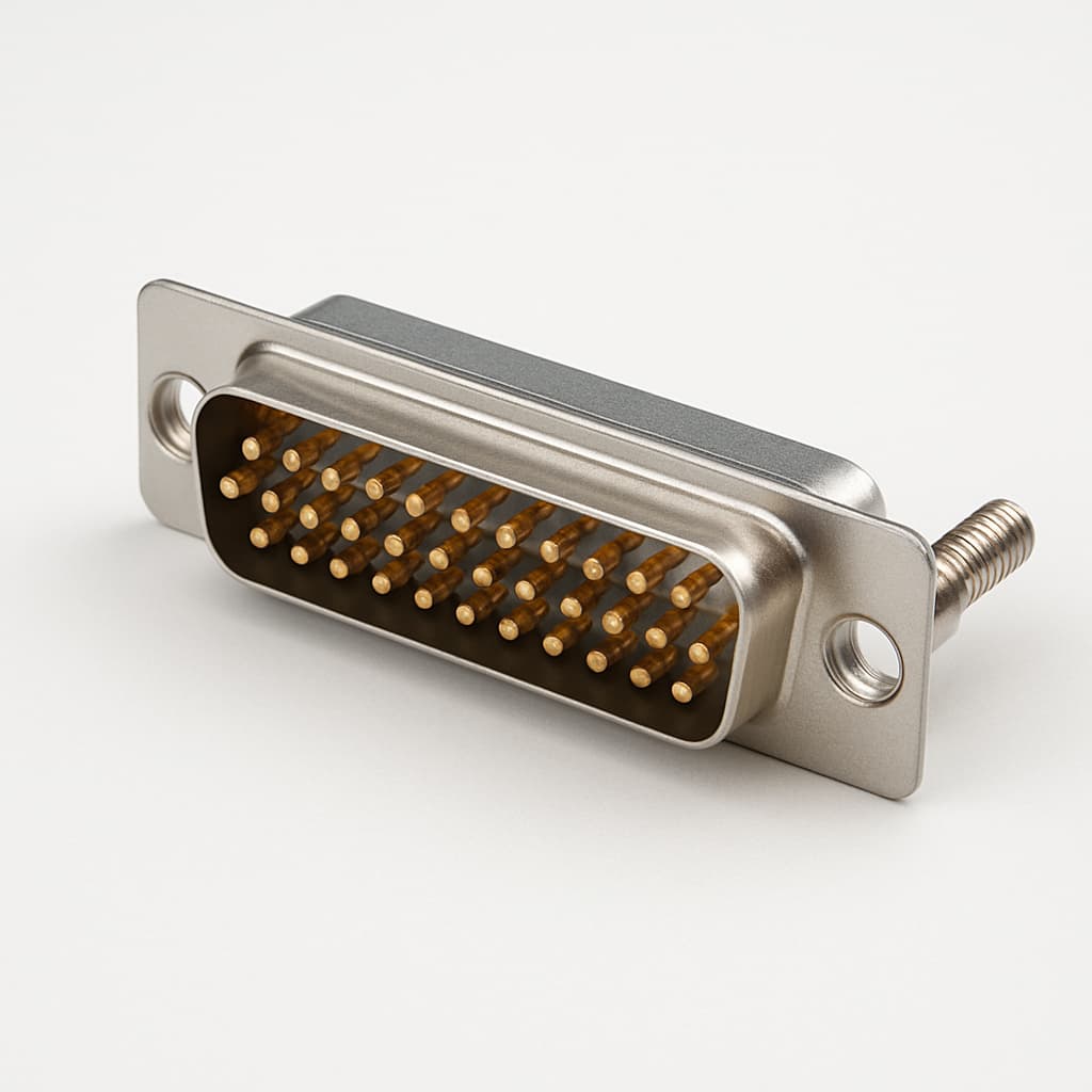 Molex / FCT F25P0G1A D-Sub Connector — illustrative AI-generated image