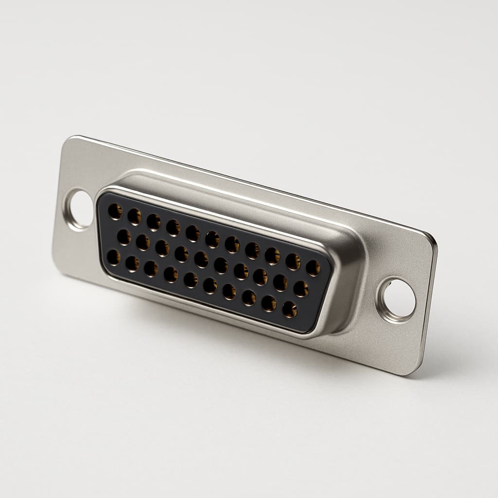 Molex / FCT F25S5G1A D-Sub — illustrative AI-generated image