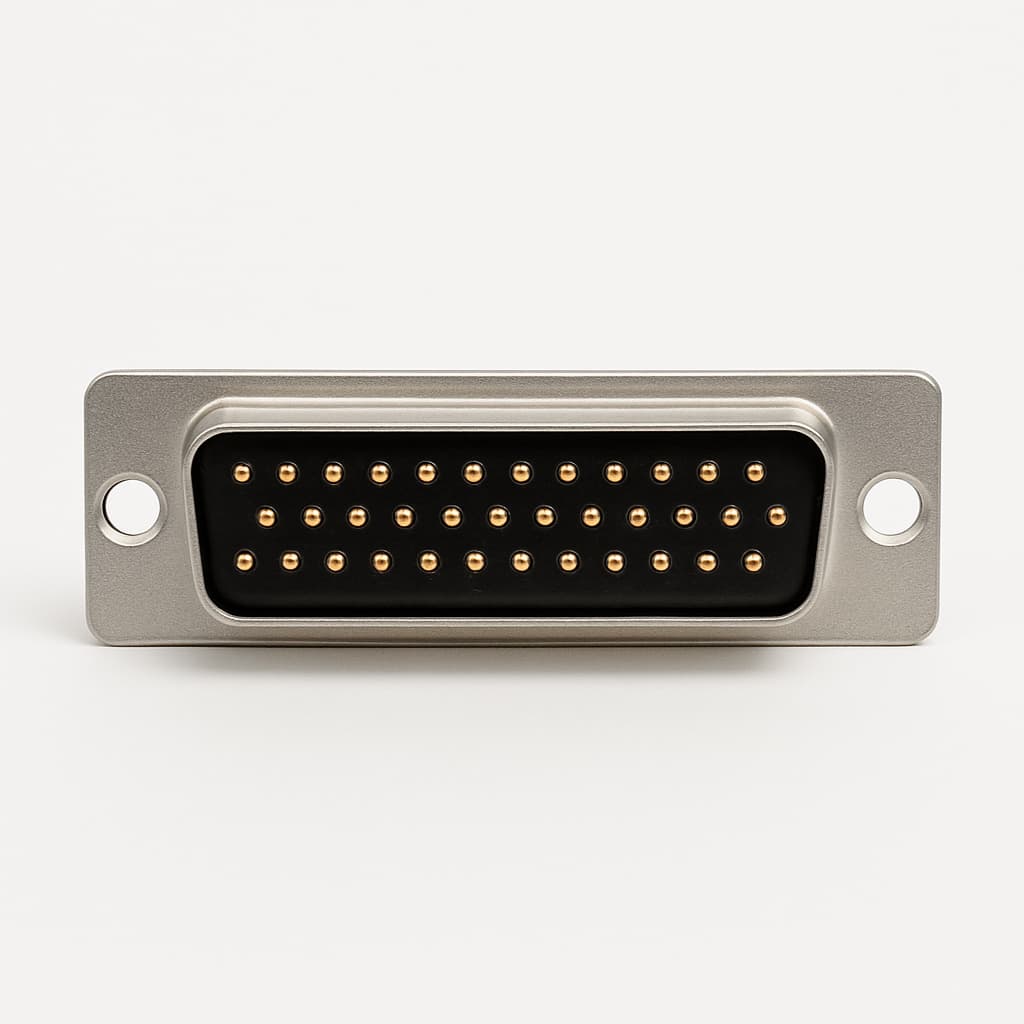 Molex / FCT F37P5G1A D-Sub Connector — illustrative AI-generated image
