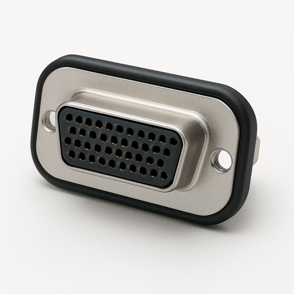 Molex / FCT F37S-K701 Waterproof D-Sub Connector — illustrative AI-generated image