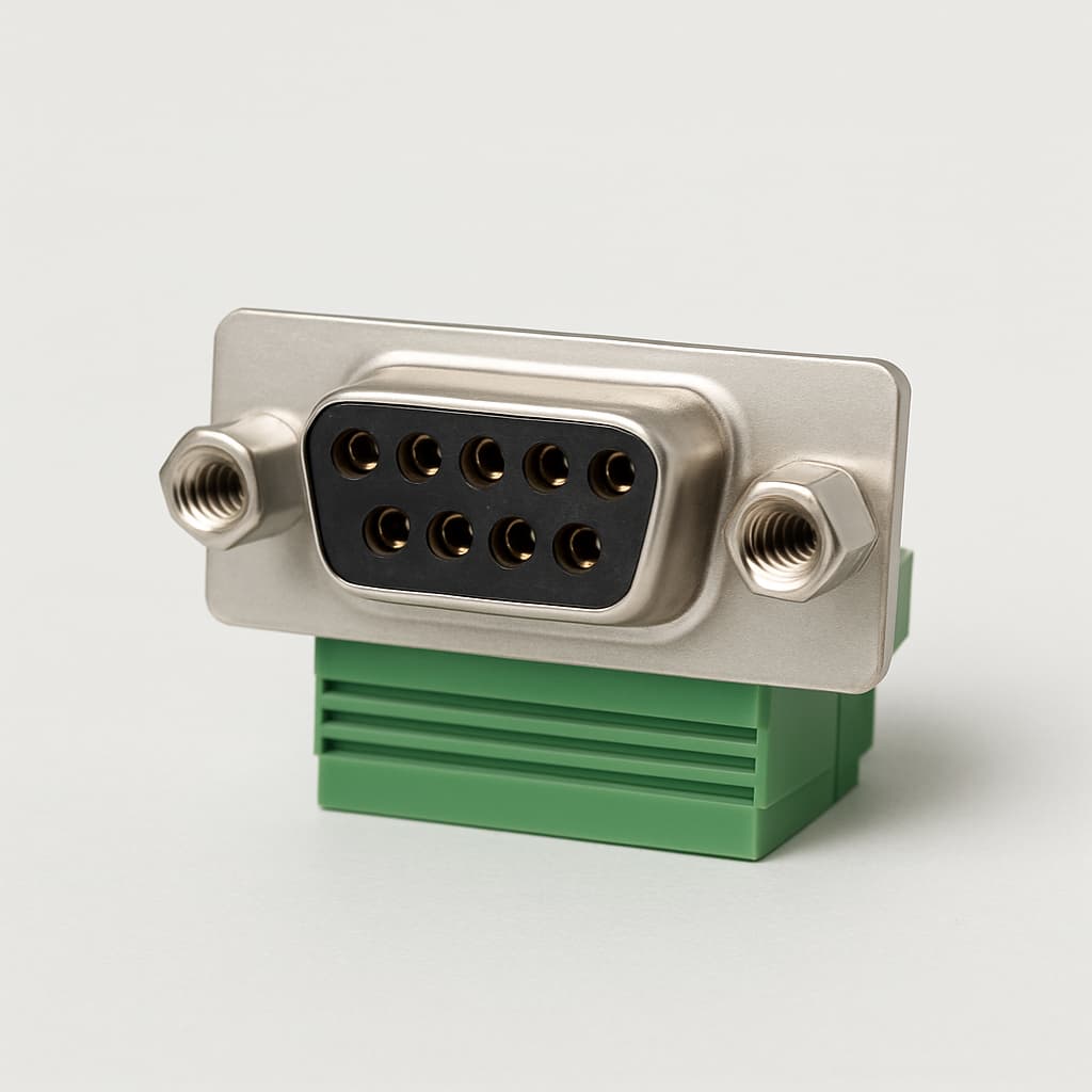 Molex / FCT FE09P21G2-1049 D-Sub Eurostyle — illustrative AI-generated image