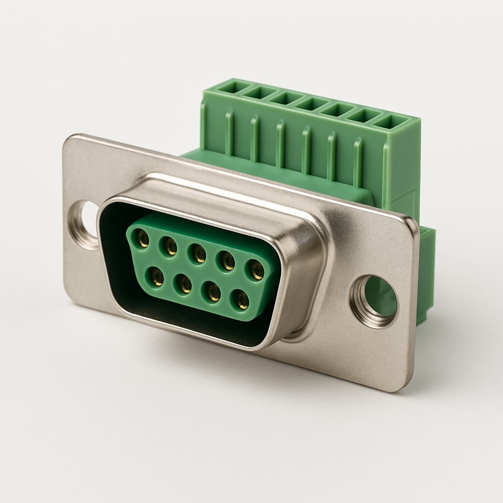 Molex / FCT FE09P28G2-1046 D-Sub Eurostyle — illustrative AI-generated image