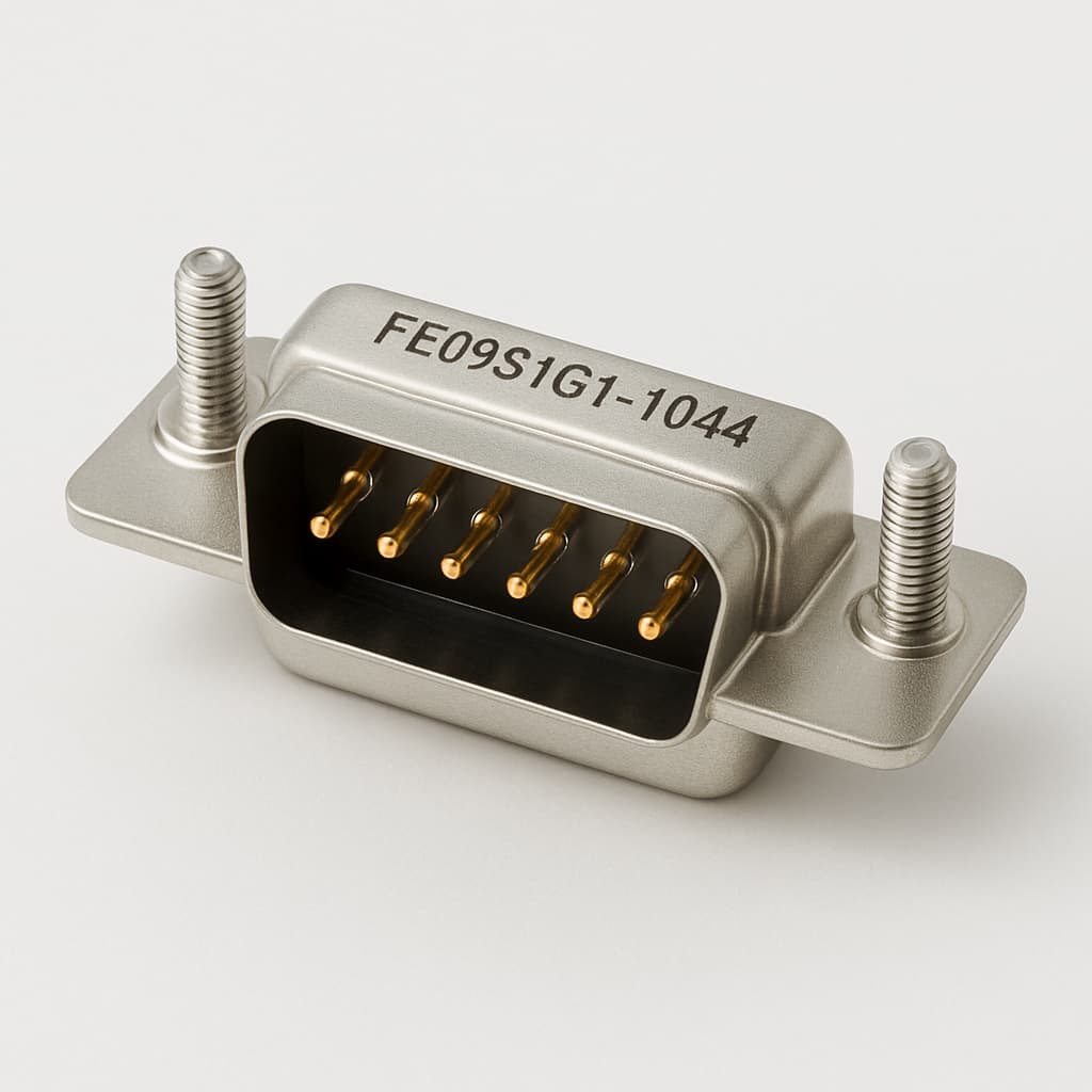 Molex / FCT FE09S1G1-1044 D-Sub Eurostyle — illustrative AI-generated image