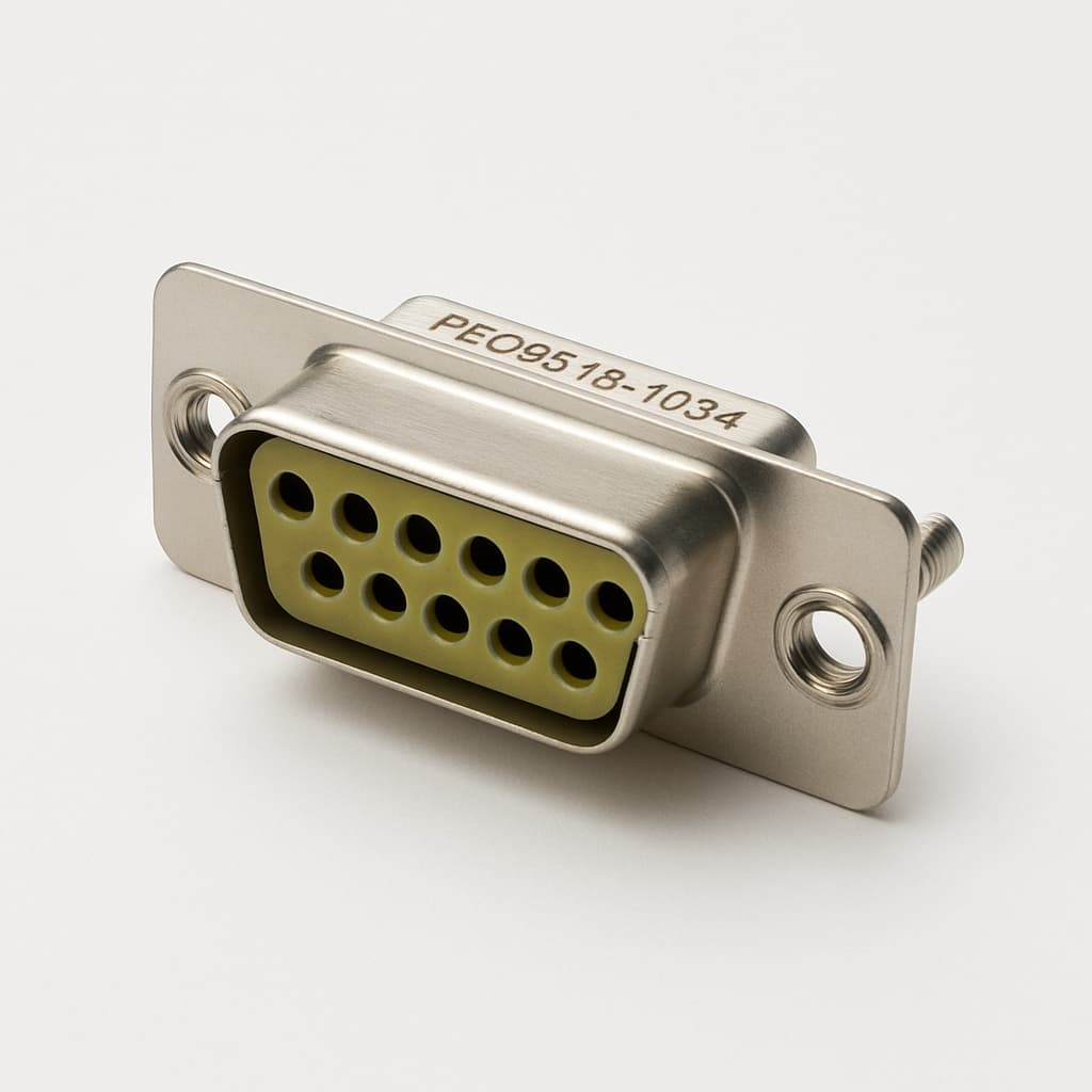 Molex / FCT FE09S1G3-1044 D-Sub Eurostyle — illustrative AI-generated image