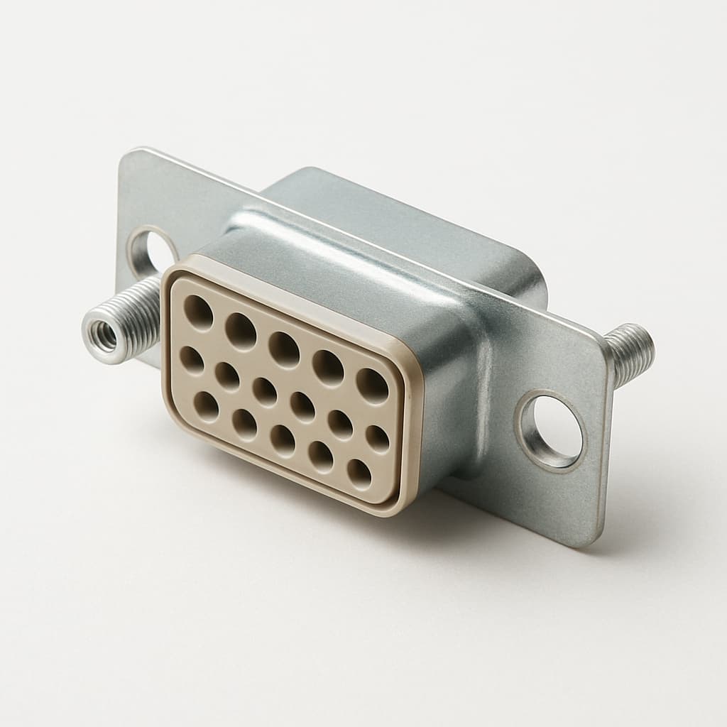 Molex / FCT FE15P1G1-1048 D-Sub Eurostyle — illustrative AI-generated image