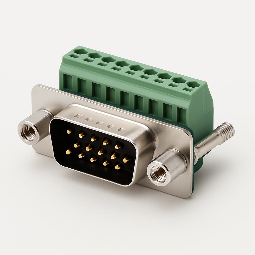Molex / FCT FE15P1G2-1044 D-Sub-Eurostyle — illustrative AI-generated image