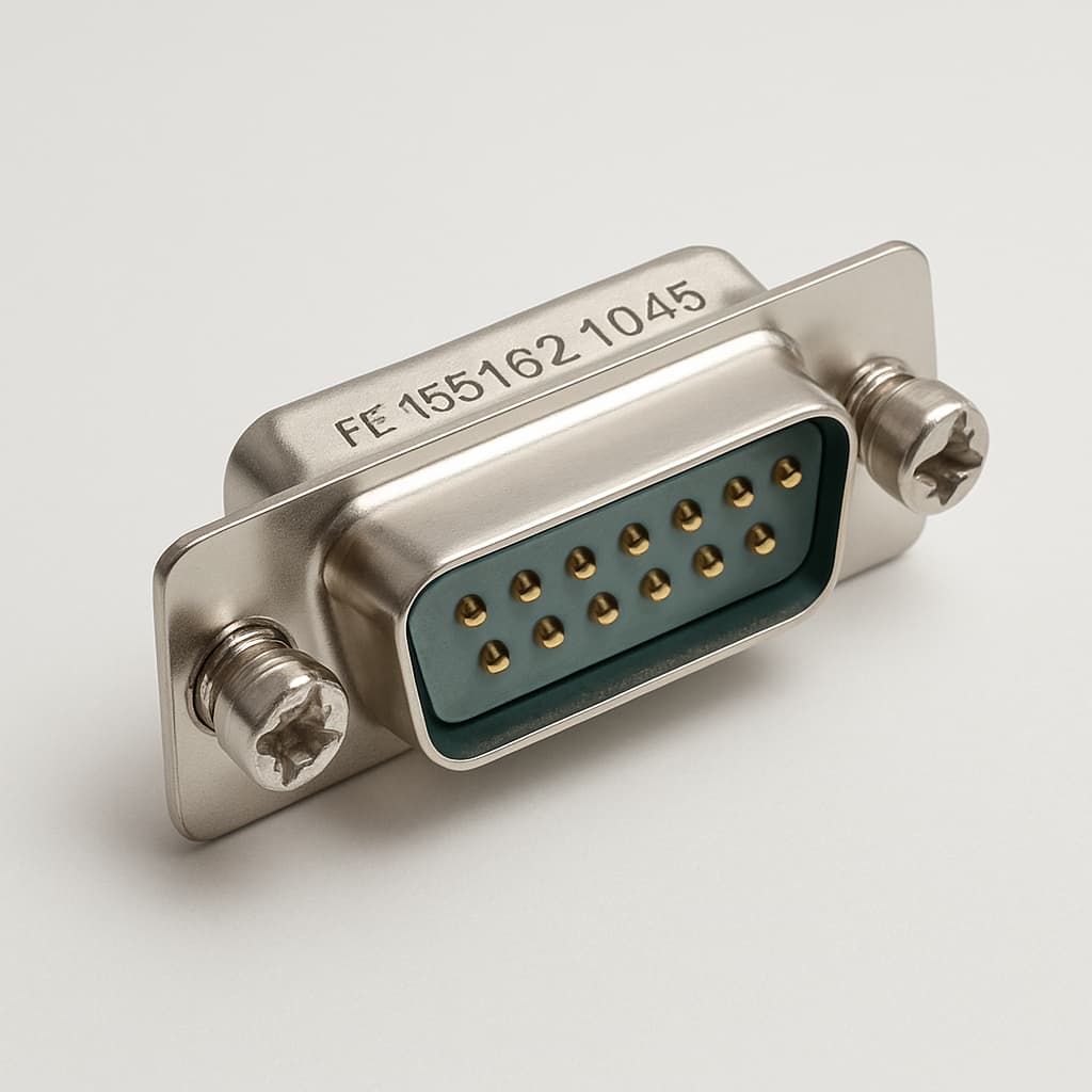 Molex / FCT FE15S1G2-1045 D-Sub Eurostyle — illustrative AI-generated image