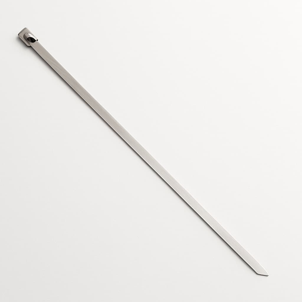 Stainless Steel Ball-Lock Cable Tie 1000 mm x 7.9 mm — illustrative AI-generated image