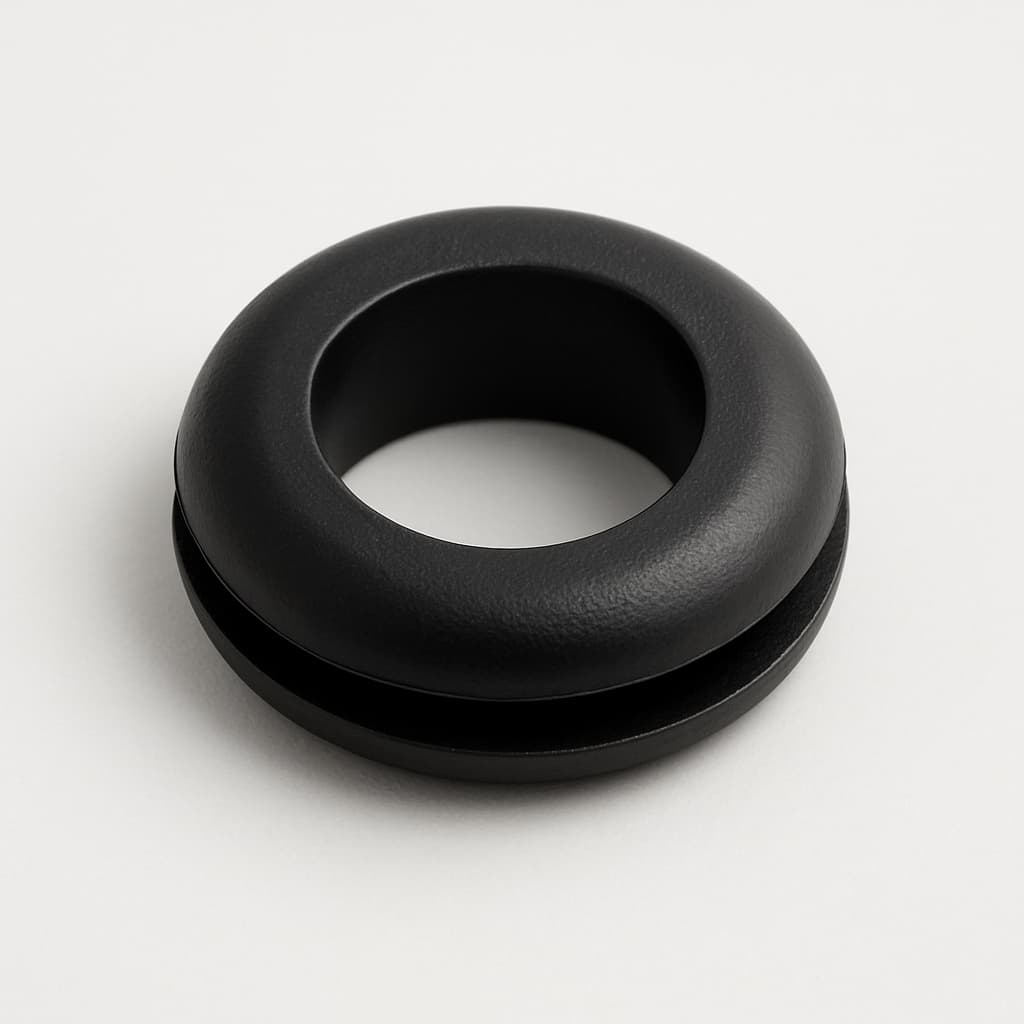 PVC Grommet Black 11.5 mm Panel Hole — illustrative AI-generated image