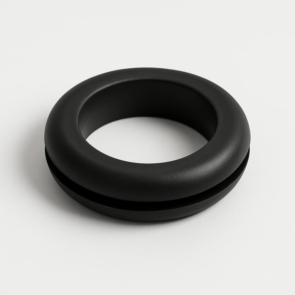PVC Black Grommet — illustrative AI-generated image