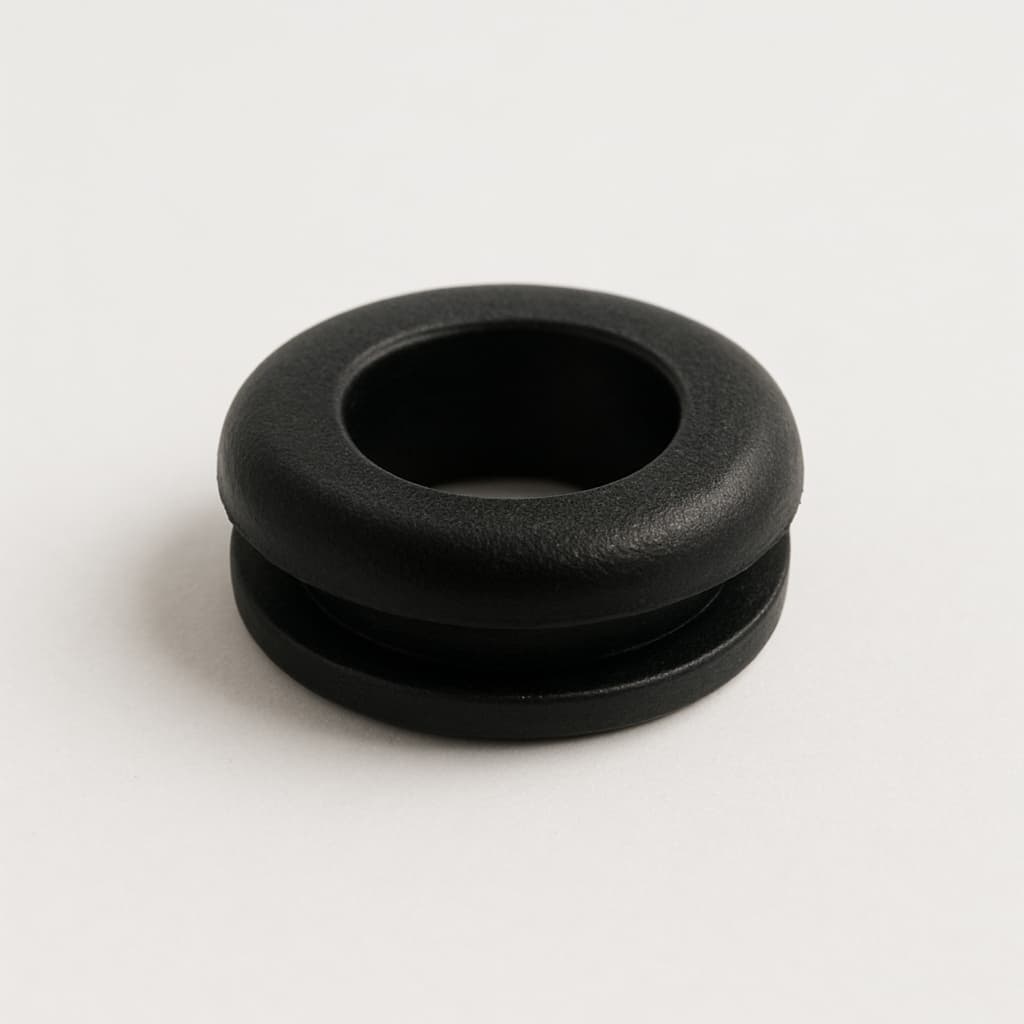 PVC Grommet, Black, 11.5 mm Panel Hole — illustrative AI-generated image