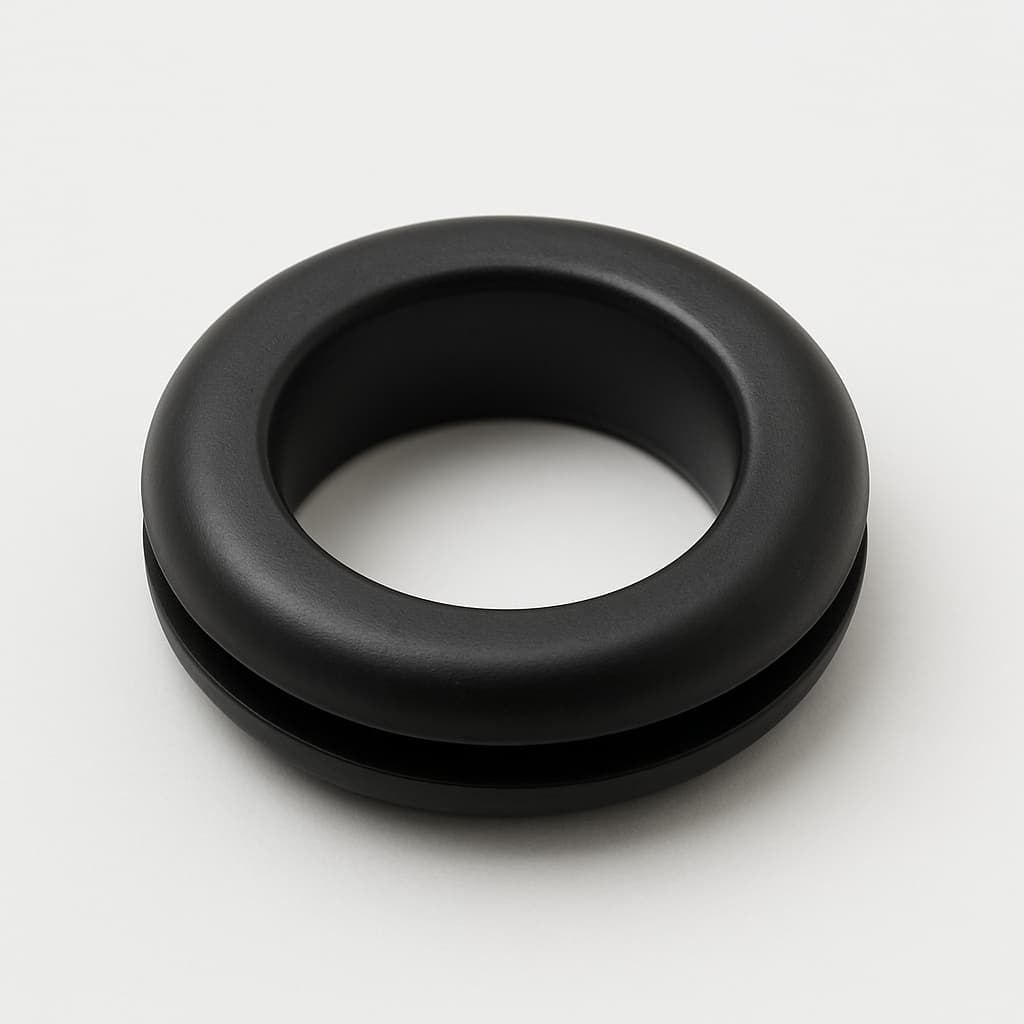 PVC Grommet, Black — illustrative AI-generated image