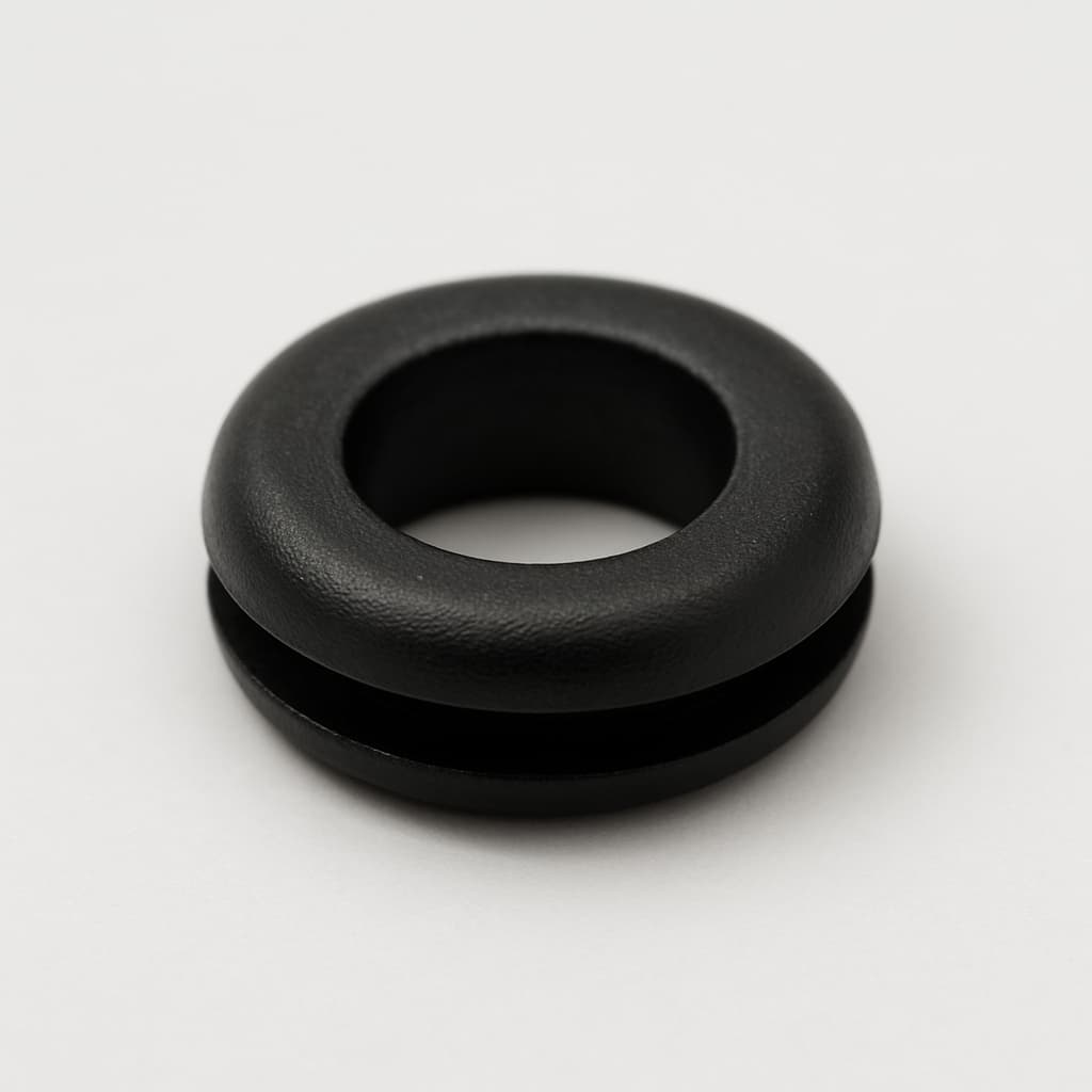 PVC Grommet Black 11 mm Panel Hole 4 mm Cable Diameter — illustrative AI-generated image