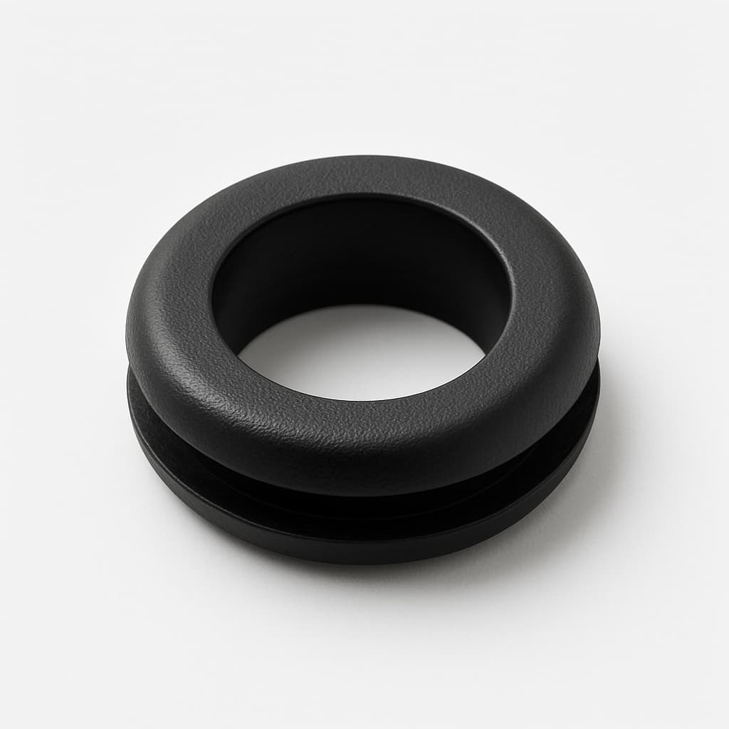 PVC Black Grommet for 11 mm Panel Hole — illustrative AI-generated image