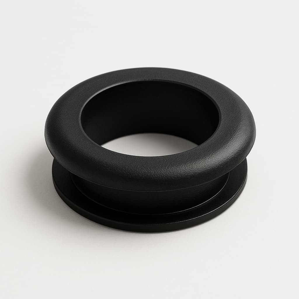 PVC Black Grommet for 11 mm Panel Hole — illustrative AI-generated image